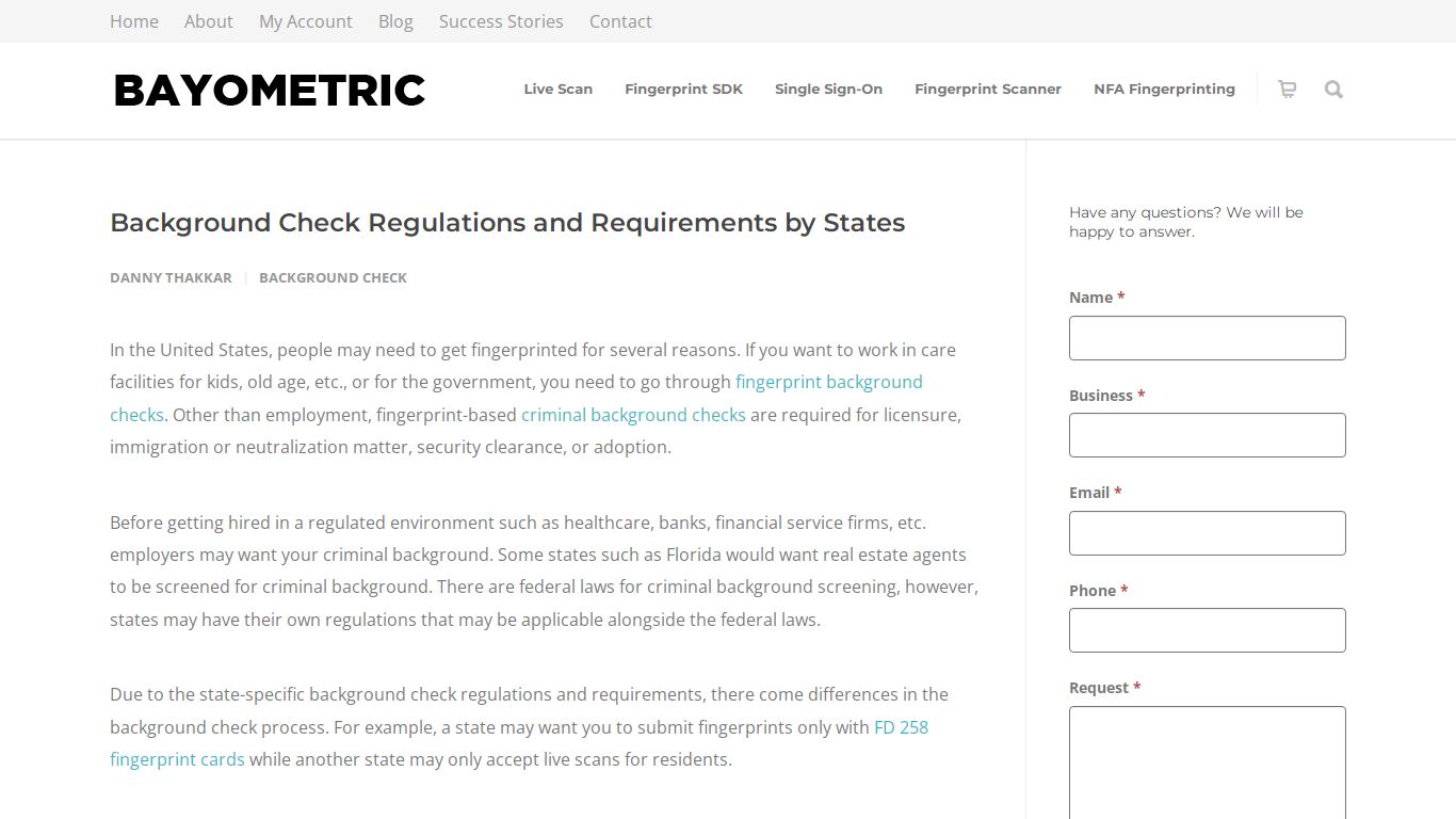 Background Check Regulations and Requirements by States - Bayometric